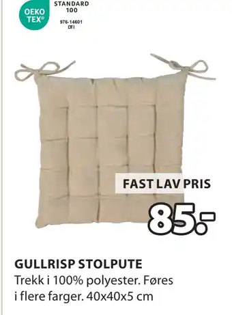 JYSK GULLRISP STOLPUTE tilbud