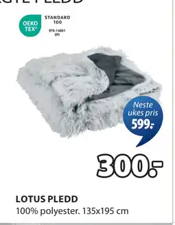 JYSK LOTUS PLEDD tilbud