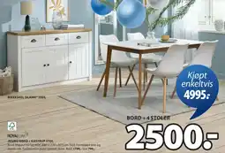 JYSK JEGIND BORD + KASTRUP STOL tilbud