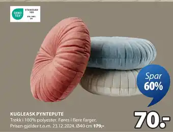 JYSK KUGLEASK PYNTEPUTE tilbud