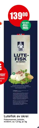 Spar Lutefisk av skrei tilbud