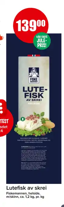 Spar Lutefisk av skrei tilbud