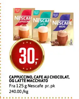 Bunnpris CAPPUCCINO, CAFE AU CHOCOLAT, OG LATTE MACCHIATO tilbud