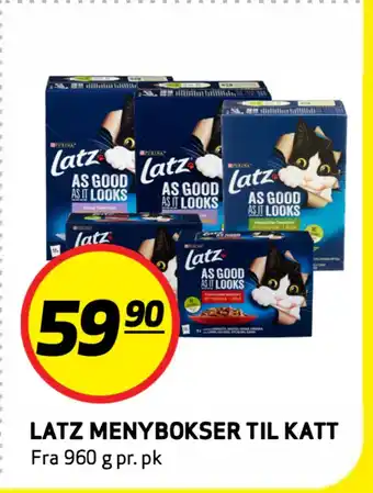 Bunnpris LATZ MENYBOKSER TIL KATT tilbud