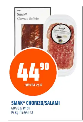 Coop Obs SMAK CHORIZO/SALAMI tilbud