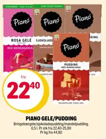 Coop Extra PIANO gele/pudding tilbud