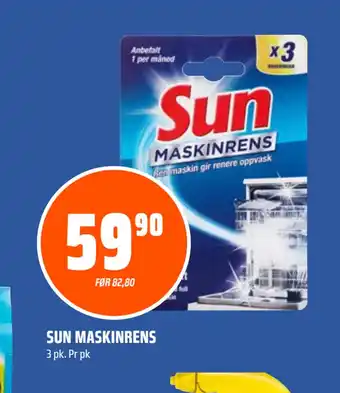 Coop Obs SUN MASKINRENS tilbud