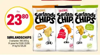Coop Extra Sørlandschips tilbud