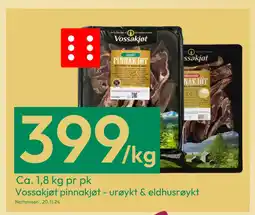 Gigaboks Vossakjøt pinnakjøt - urøykt & eldhusrøykt tilbud