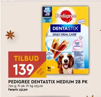 Coop Mega PEDIGREE DENTASTIX MEDIUM 28 PK tilbud