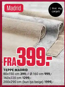 Europris TEPPE MADRID tilbud
