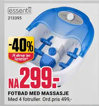 Europris FOTBAD MED MASSASJE tilbud
