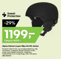 XXL Sport Alpine Helmet Looper Mips 24/25, Unisex tilbud