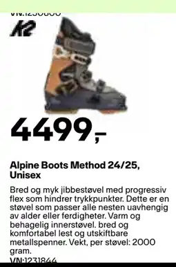 XXL Sport Alpine Boots Method 24/25, Unisex tilbud