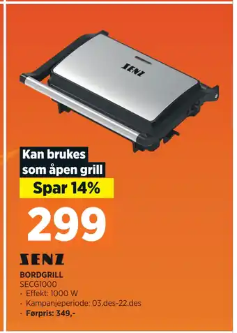 POWER BORDGRILL tilbud