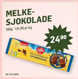 Holdbart MELKESJOKOLADE tilbud