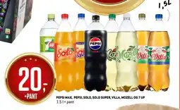 Bunnpris PEPSI MAX, PEPSI, SOLO, SOLO SUPER, VILLA, MOZELL OG 7 UP tilbud