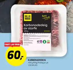 Bunnpris KARBONADEDEIG tilbud