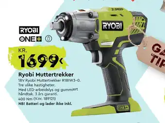 Mekk Ryobi Muttertrekker tilbud