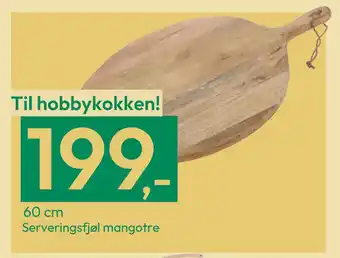 Gigaboks Serveringsfjøl mangotre tilbud