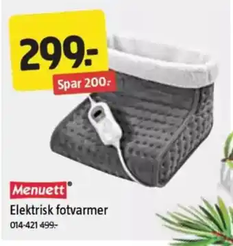 Jula MENUETT Elektrisk fotvarmer tilbud