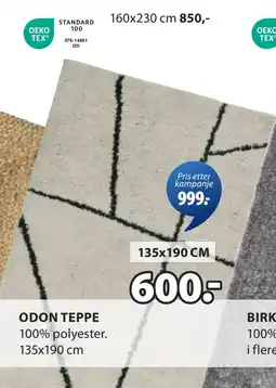 JYSK ODON TEPPE tilbud