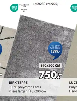 JYSK BIRK TEPPE tilbud