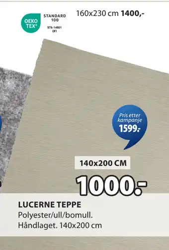 JYSK LUCERNE TEPPE tilbud