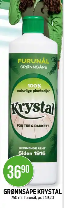 Kiwi GRØNNSÅPE KRYSTAL tilbud