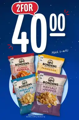 Rema 1000 BONDENS potetchips tilbud