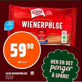 Coop Obs GILDE wienerpølser tilbud