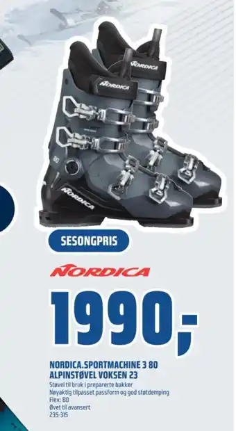 Coop Obs NORDICA.sportmachine 3 80 alpinstøvel voksen 23 tilbud