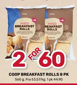 Matkroken COOP BREAKFAST ROLLS 8 PK tilbud