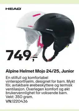 XXL Sport Alpine Helmet Mojo 24/25, Junior tilbud