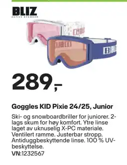 XXL Sport Goggles KID Pixie 24/25, Junior tilbud