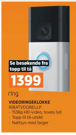 POWER VIDEORINGEKLOKKE tilbud