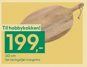 Gigaboks Serveringsfjøl mangotre tilbud