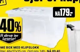 Europris HOME BOX MED KLIPSLOKK tilbud
