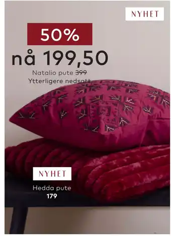 Skeidar Hedda pute tilbud