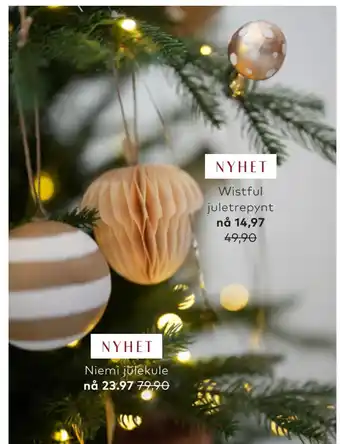 Skeidar Niemi julekule nå 23.97 tilbud