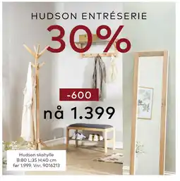 Skeidar Hudson skohylle tilbud