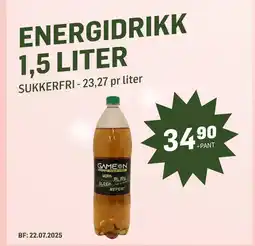 Holdbart ENERGIDRIKK 1,5 LITER tilbud