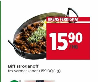 Meny Biff stroganoff tilbud