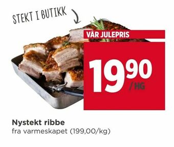 Meny Nystekt ribbe tilbud