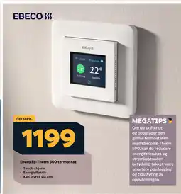 Megaflis Ebeco Eb-Therm 500 termostat tilbud