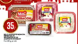 Bunnpris MILLS JULEPOSTEI M/BACON, RØDBETESALAT, WALDORFSALAT OG JULEPOSTEI OVNSBAKT tilbud