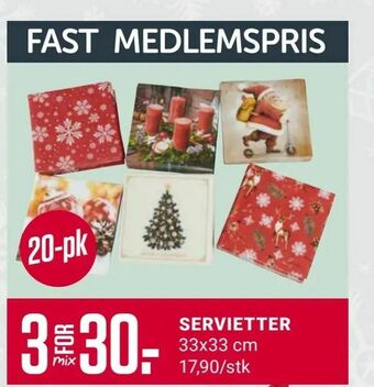 Europris Servietter tilbud
