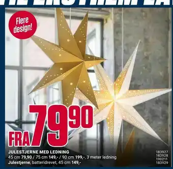 Europris Julestjerne med ledning tilbud