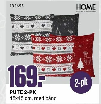 Europris Pute 2-pk tilbud