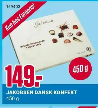 Europris Jakobsen dansk konfekt tilbud